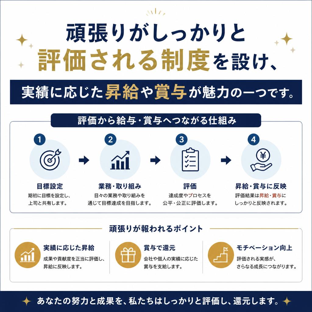 実績に応じた評価制度