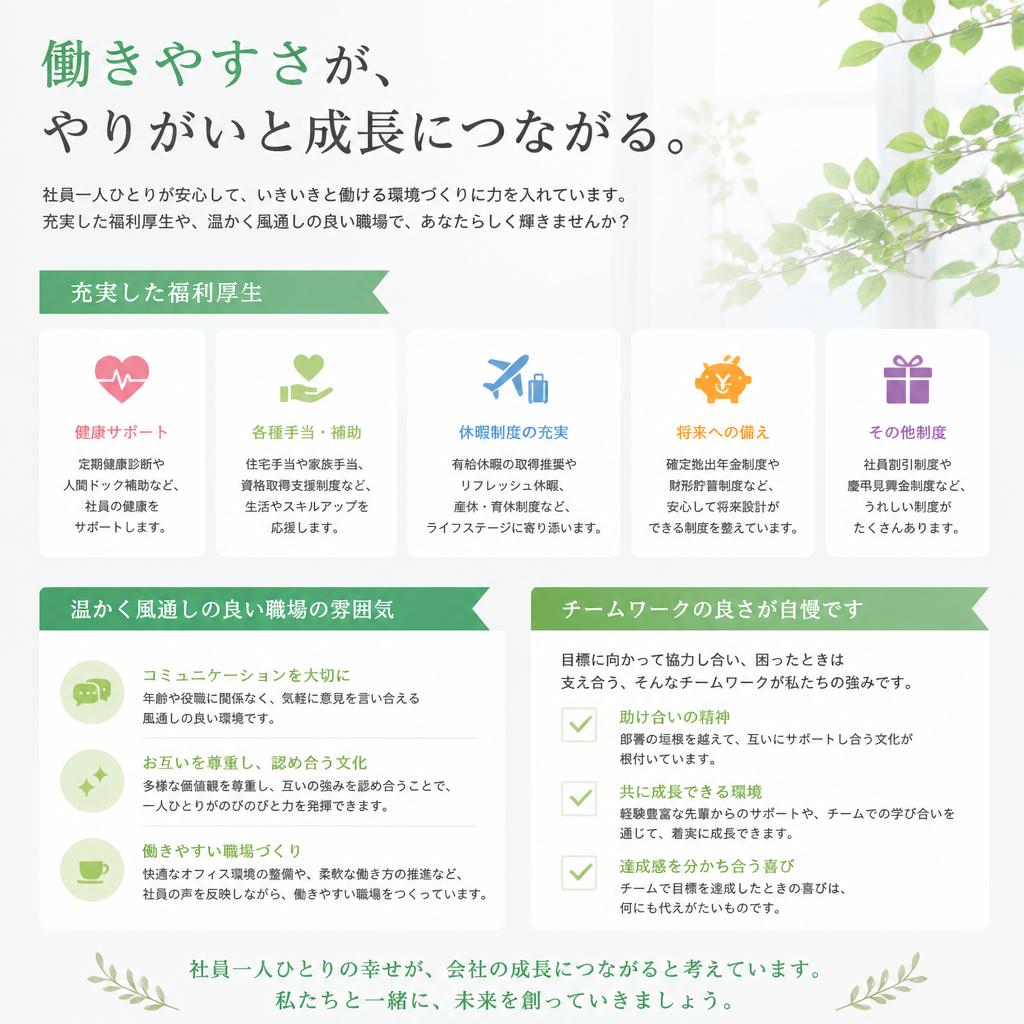 働く環境の魅力