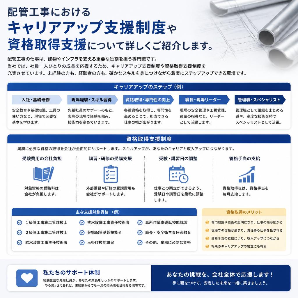 キャリアアップのサポート