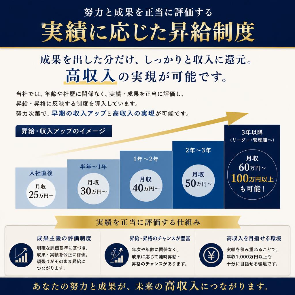 高収入・昇給制度