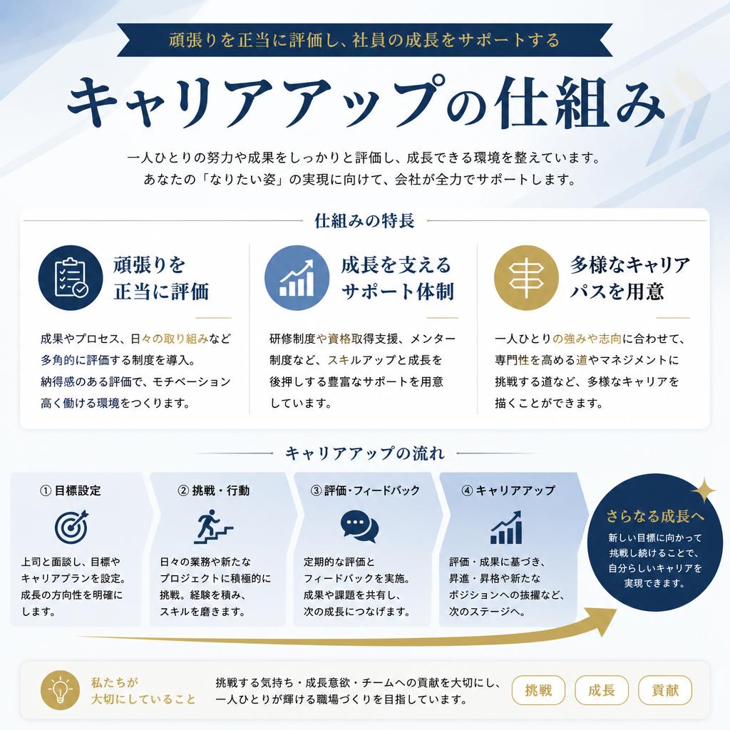 実績を重視したキャリアアップの仕組み
