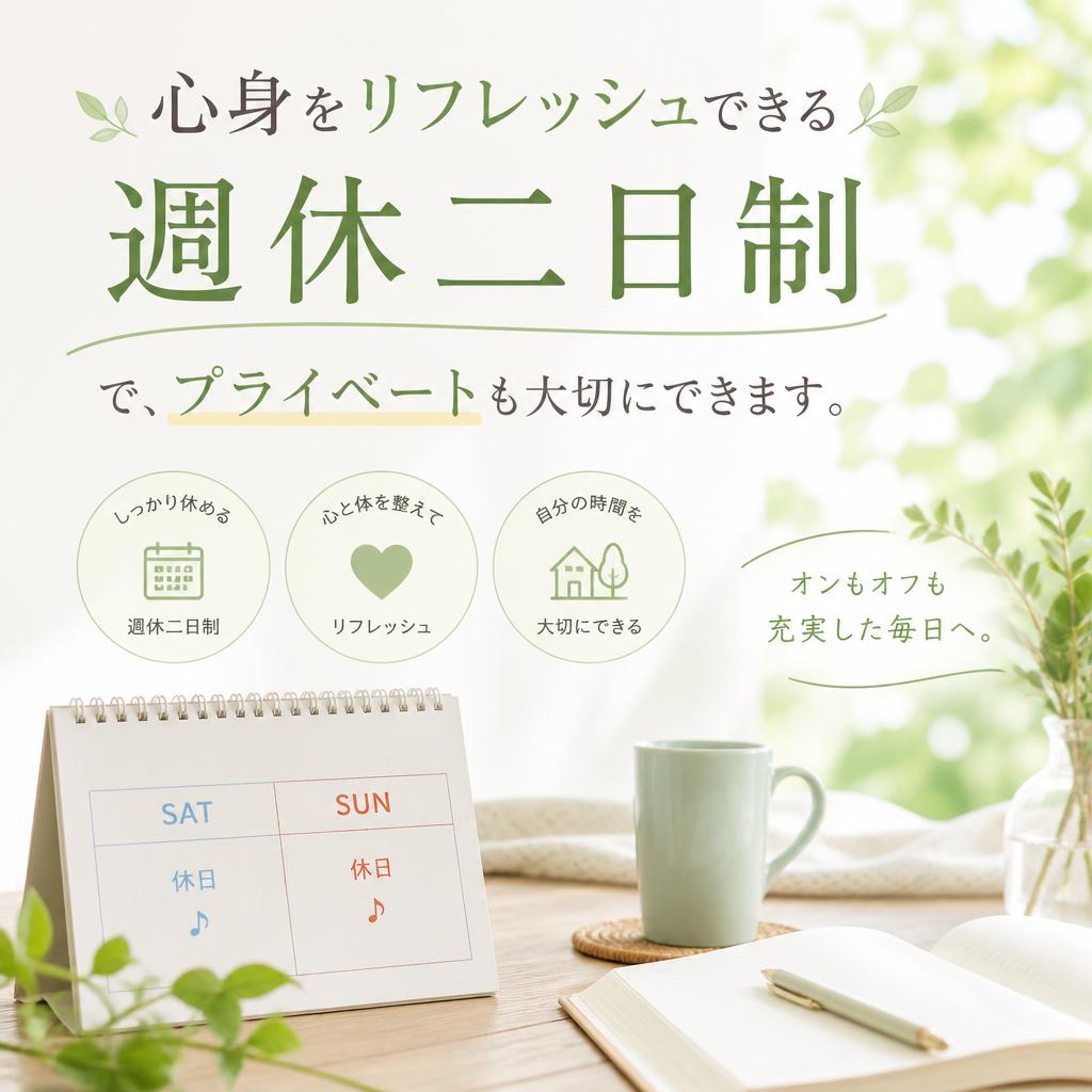 充実の週休二日制