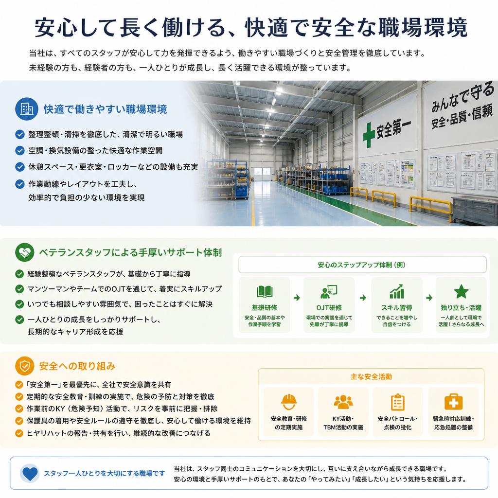 経験者に最適な職場環境