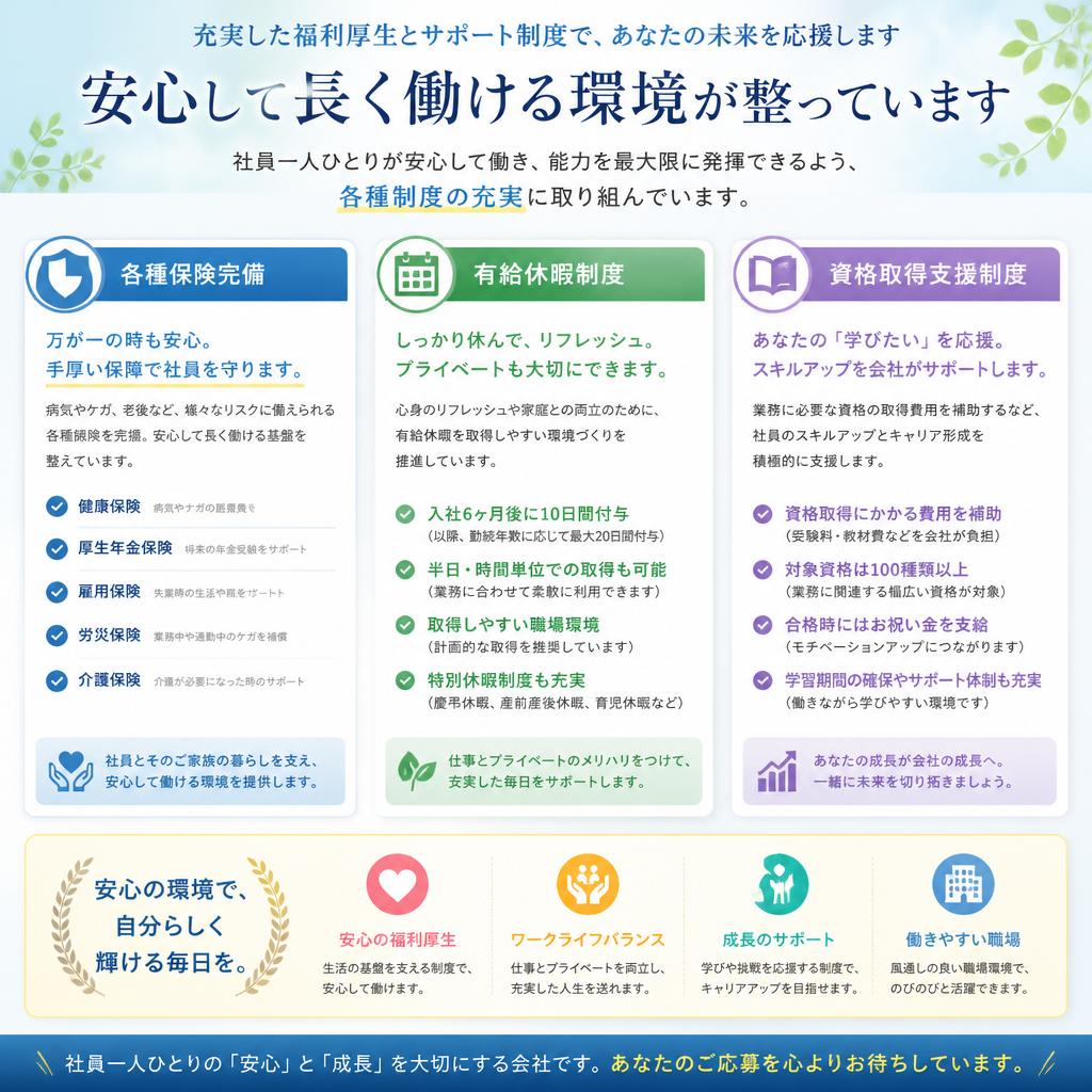 充実の福利厚生