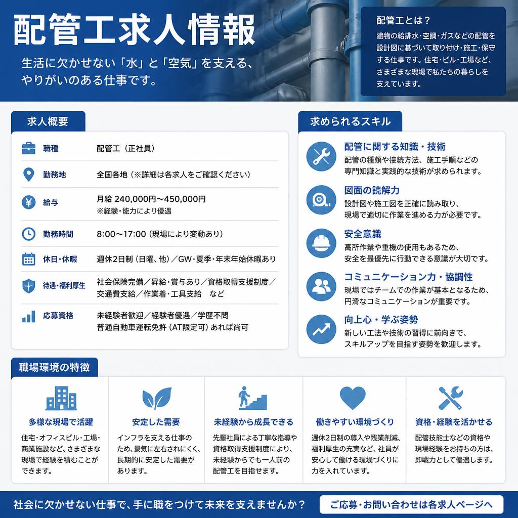 2. 最新の配管工求人情報