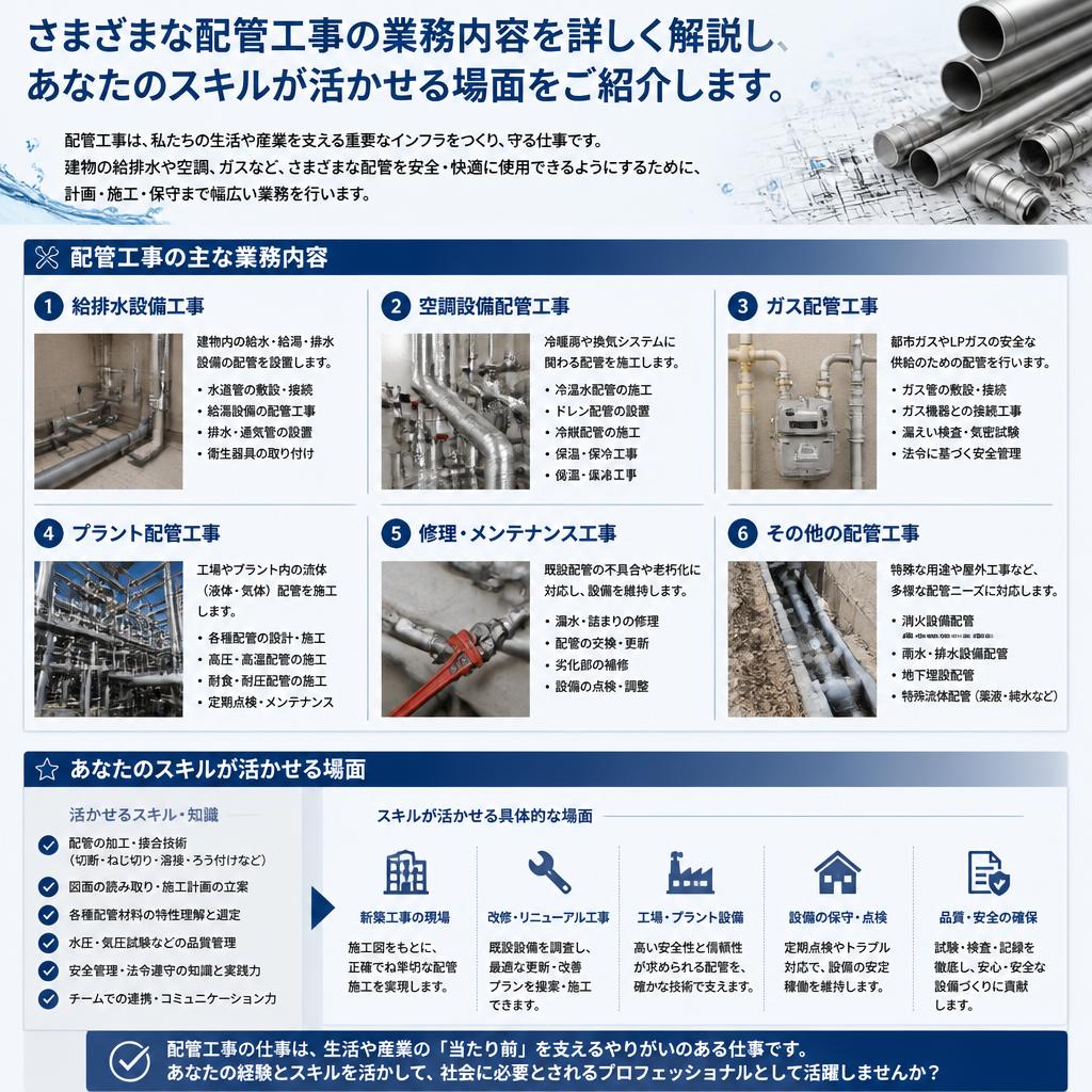 業務内容: 多彩な現場で技術を磨く