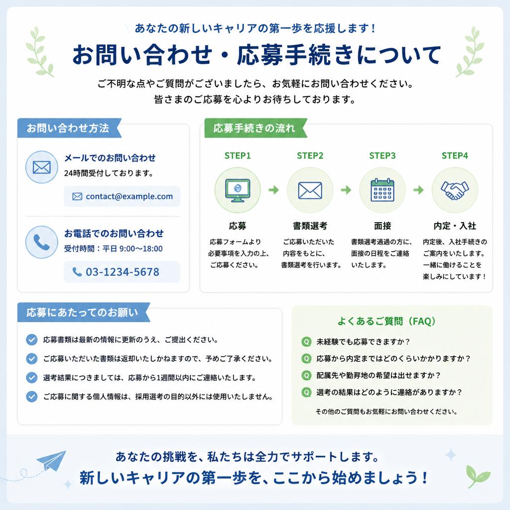 今すぐ応募しよう！新たな一歩を踏み出すチャンス！