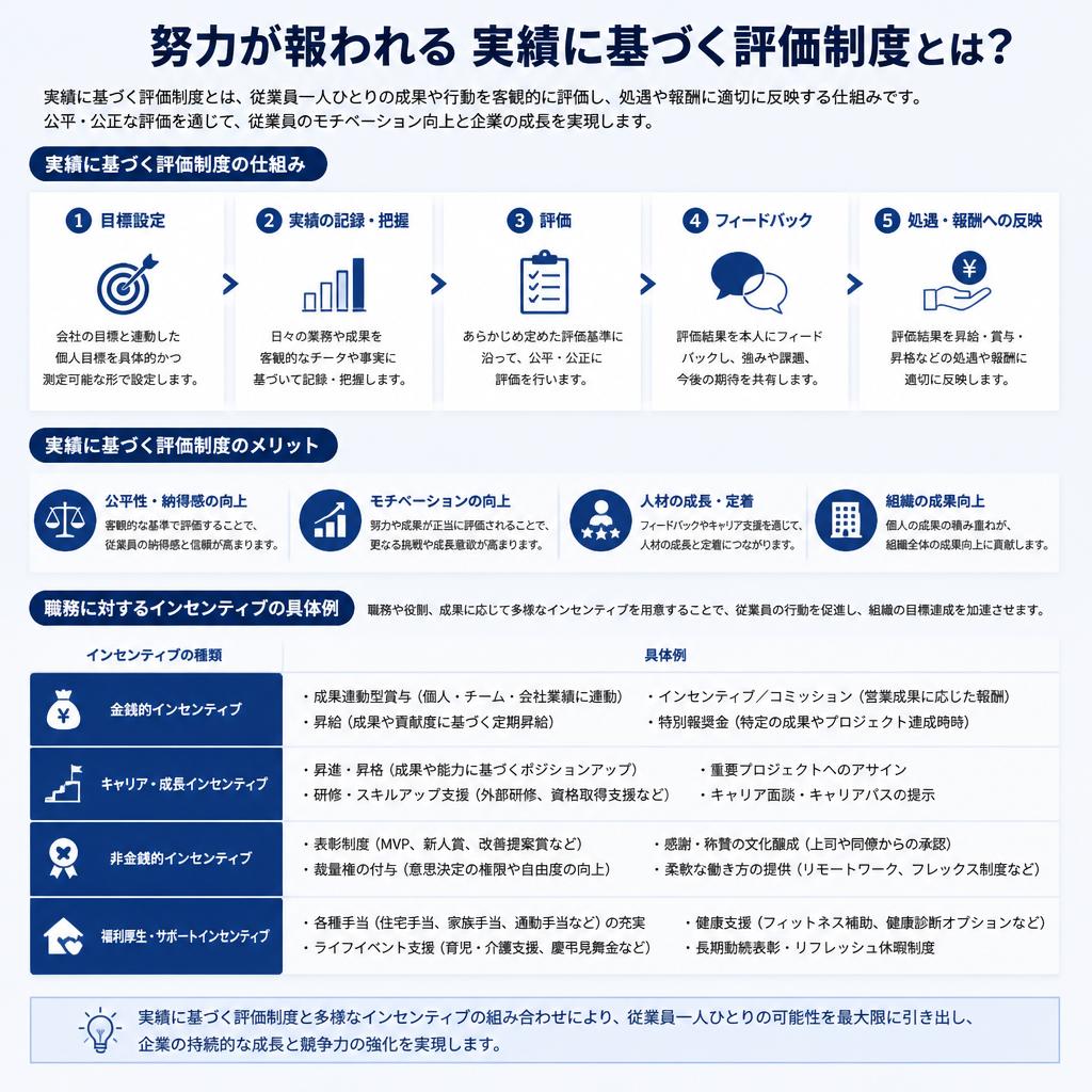 実績に応じた評価制度