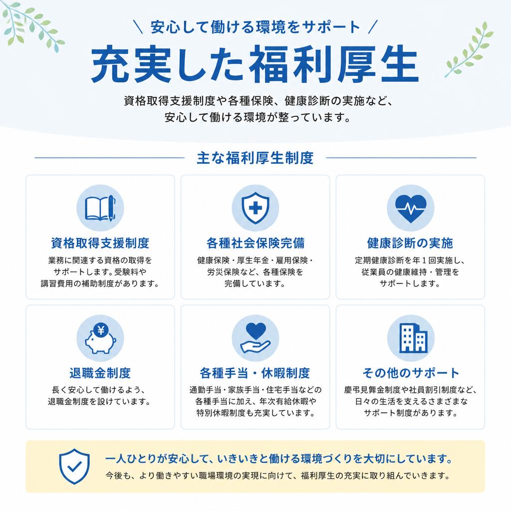 福利厚生とサポート体制