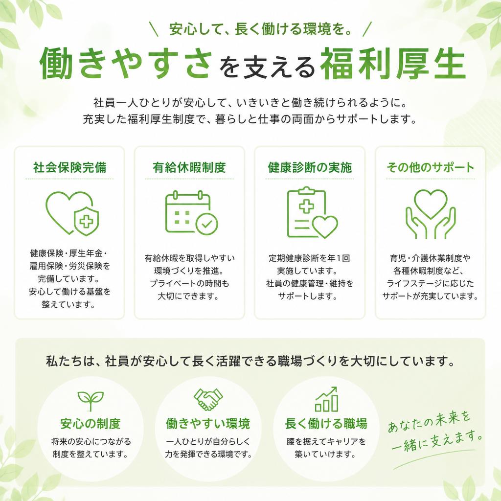 安心の福利厚生