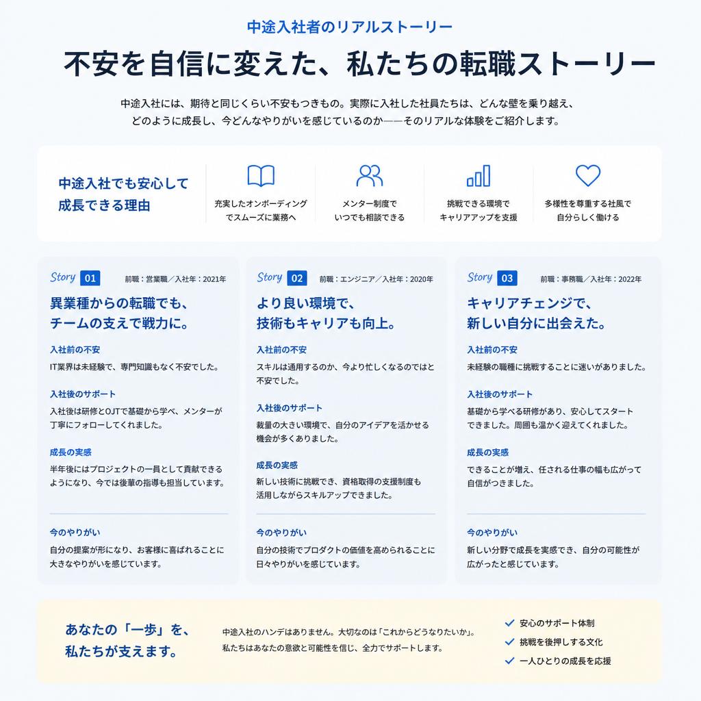 中途採用での成功事例