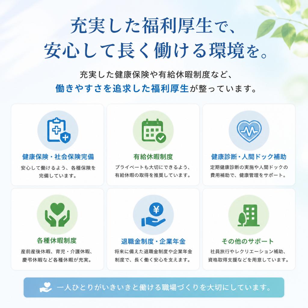 安心の福利厚生