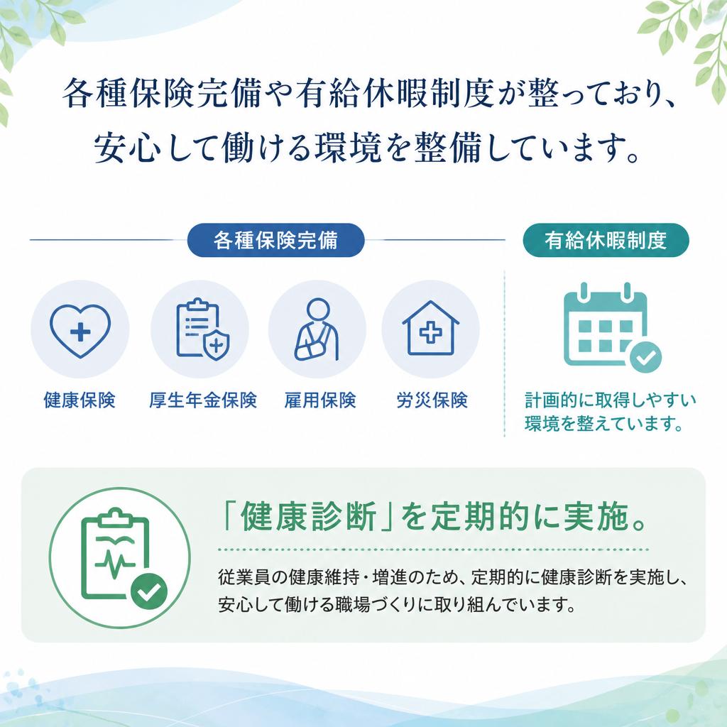 安心の福利厚生