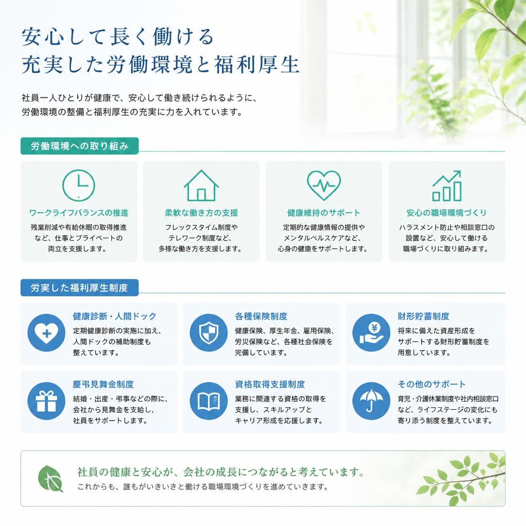 充実した福利厚生