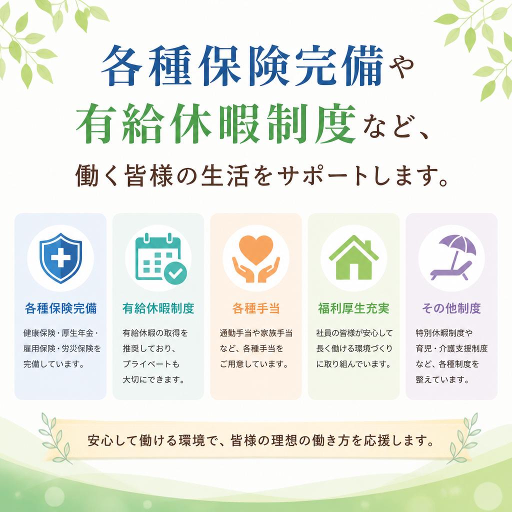 充実した福利厚生