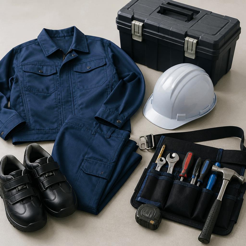 業務に必要な支給品』『tools and uniforms provided